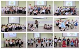 Ребята показывают свои визитки