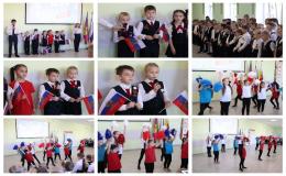 Учащиеся на линейке